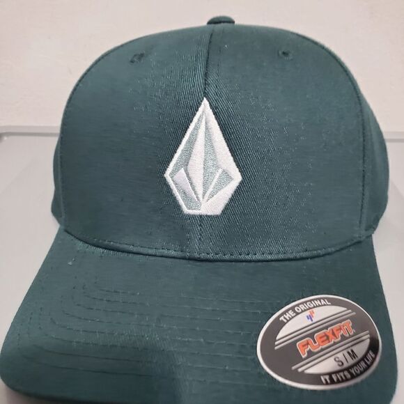 Volcom Mens Full Stone Cedar Green Flexfit Hat Clothing Apparel Snowboarding NWT - Picture 2 of 10